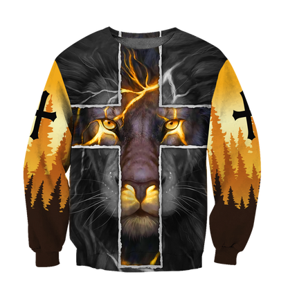 Faith in God and Lion - Christian - 3D All Over Printed Style for Men and Women