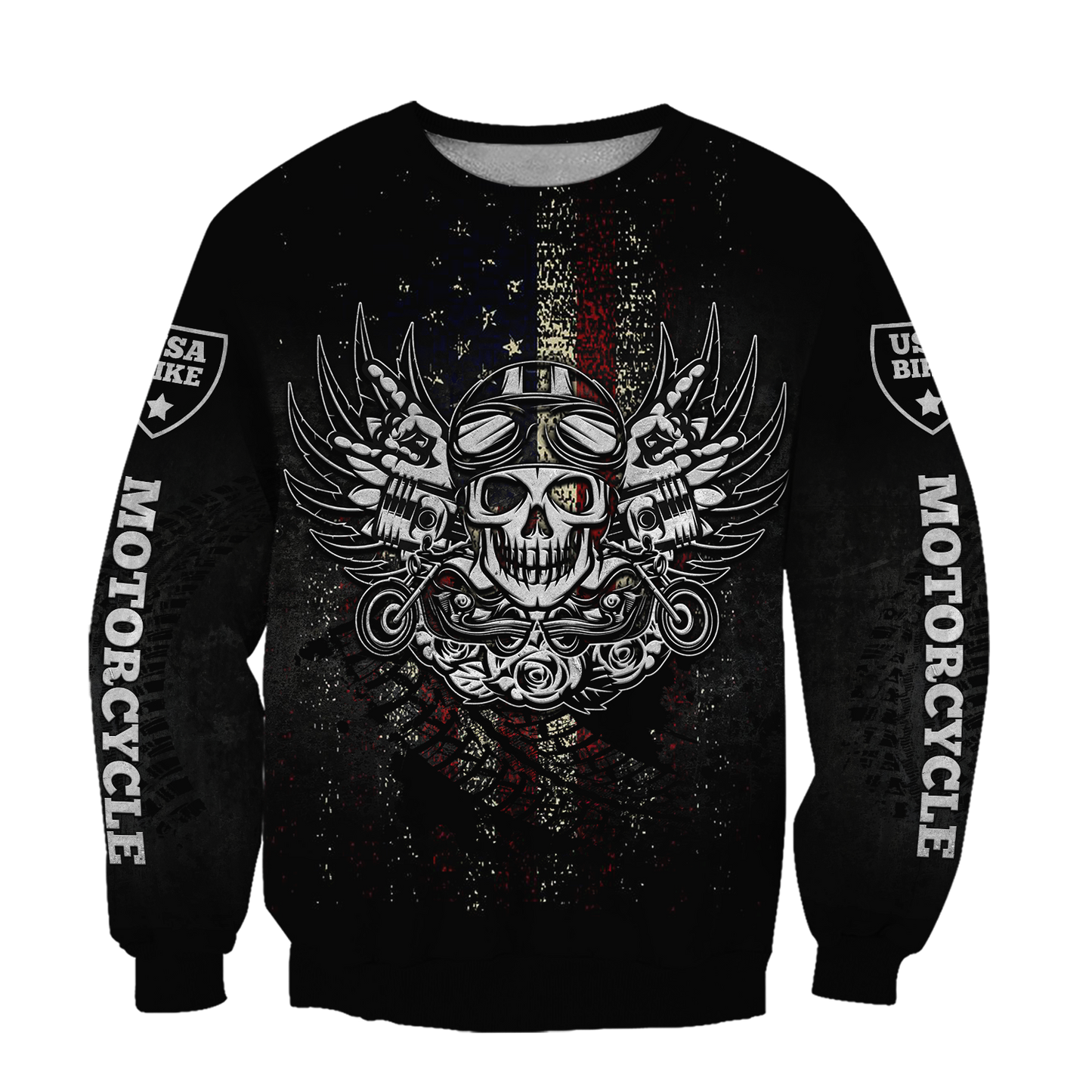 Awesome Skull Motorbike Combo Hoodie AM072060-LAM-Apparel-LAM-SweatShirts-S-Vibe Cosy™