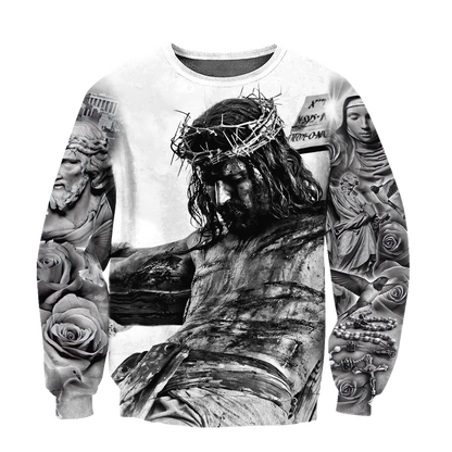 Jesus Tattoo 3D All Over Printed Shirts For Men and Women AM130501 - Amaze Style™-Apparel