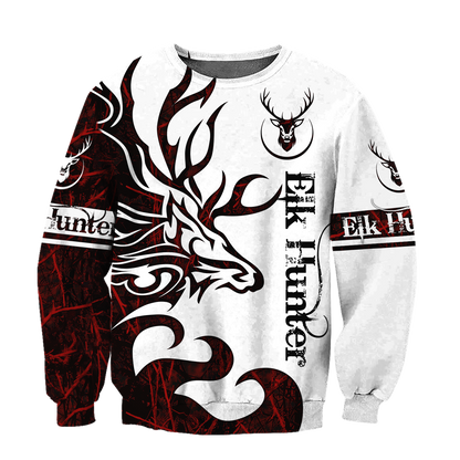 Premium Elk Hunting for Hunter Red Camo 3D Printed Unisex Shirts