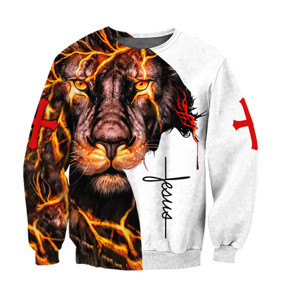 Faith in God Lightning Lion - Christian - 3D All Over Printed Style for Men and Women