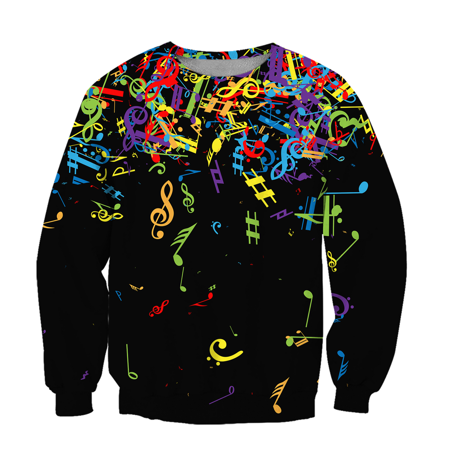 Colorful Music Notes 3D All Over Printes