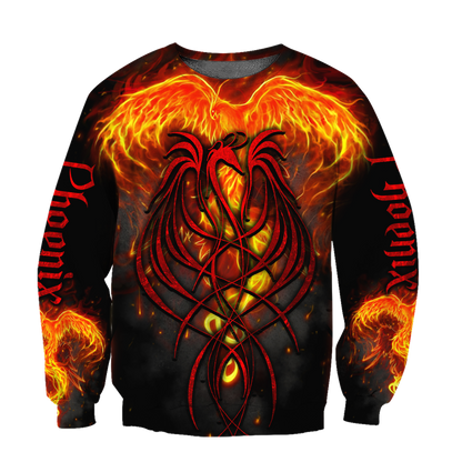 Phoenix Tattoo 3D All Over Printed Hoodie Sweatshirt by SUN AM200501 - Amaze Style™-Apparel