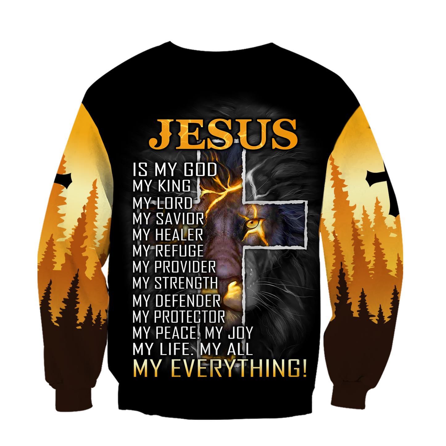 Faith in God and Lion - Christian - 3D All Over Printed Style for Men and Women