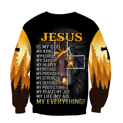 Faith in God and Lion - Christian - 3D All Over Printed Style for Men and Women