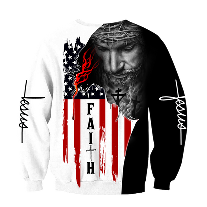 Jesus American Faith 3D All Over Printed Shirts For Men and Women