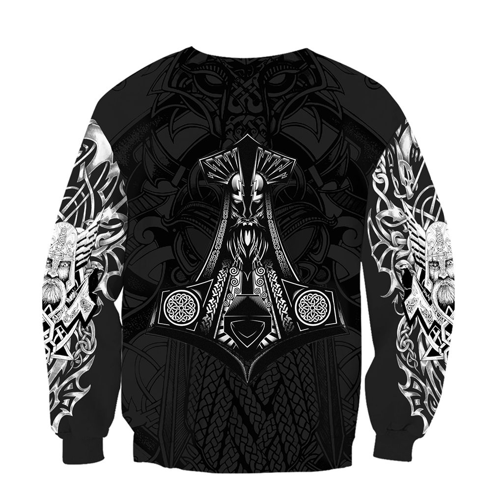 Odin Viking Tattoo Style Pullover - Amaze Style™-Apparel