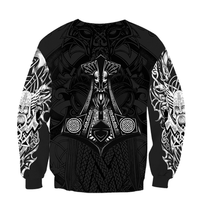 Odin Viking Tattoo Style Pullover - Amaze Style™-Apparel