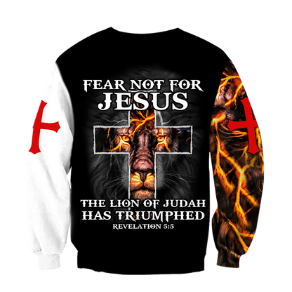 Faith in God Lightning Lion - Christian - 3D All Over Printed Style for Men and Women
