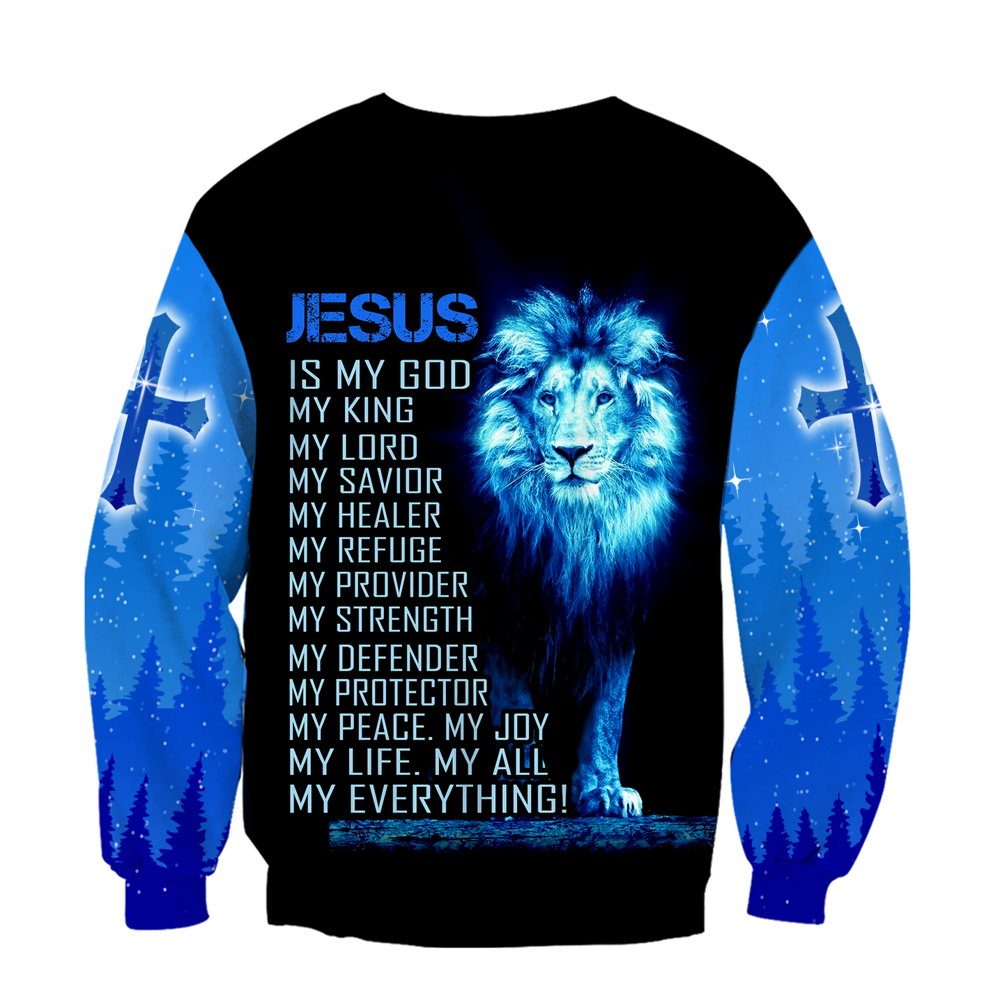 Faith in God Blue Cross - Christian - 3D All Over Printed Style for Men and Women
