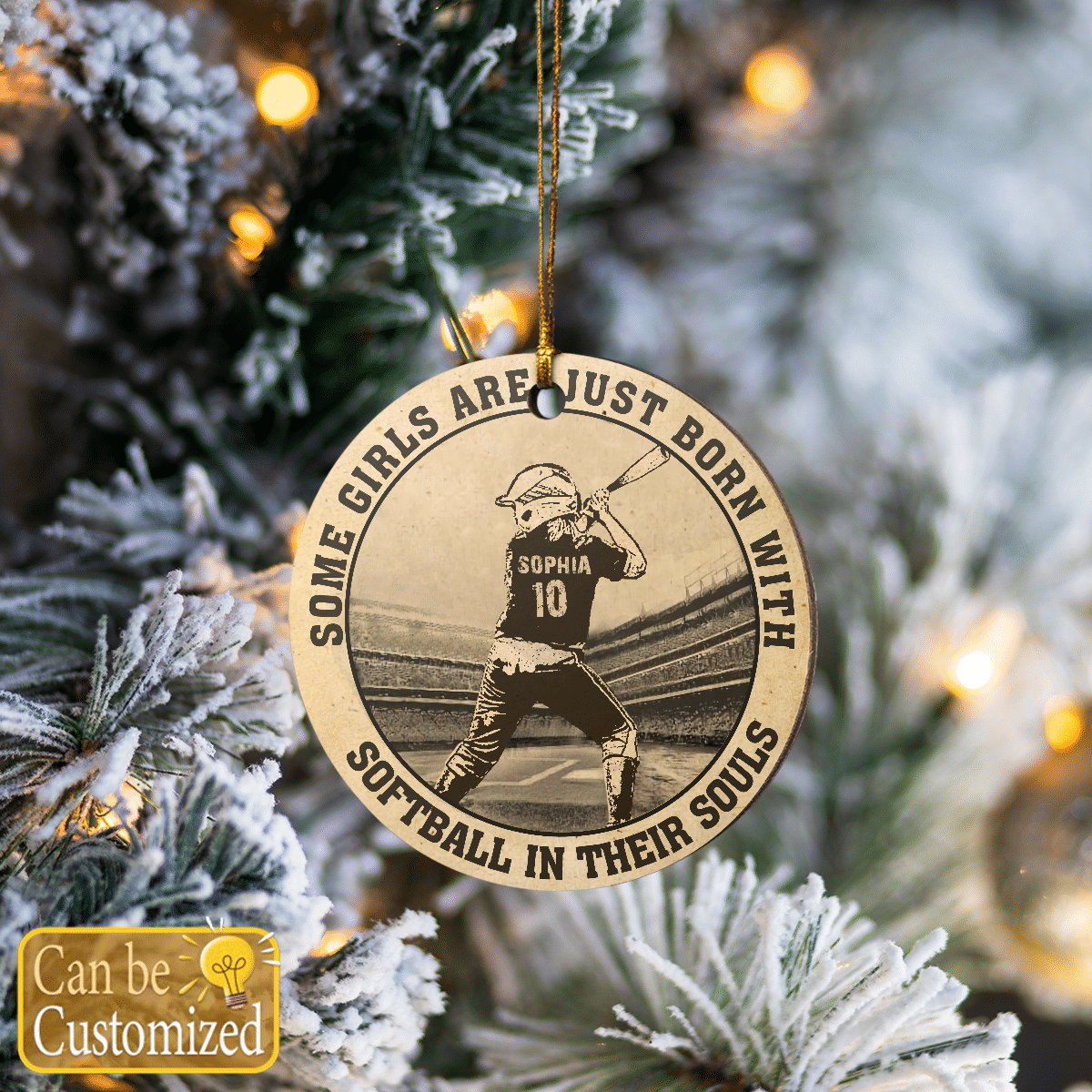 Softball Girls In Their Souls Ornament - SB01