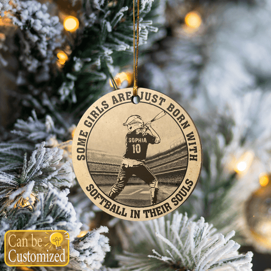 Softball Girls In Their Souls Ornament - SB01
