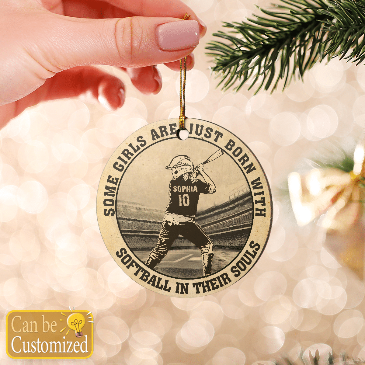 Softball Girls In Their Souls Ornament - SB01