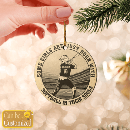 Softball Girls In Their Souls Ornament - SB01