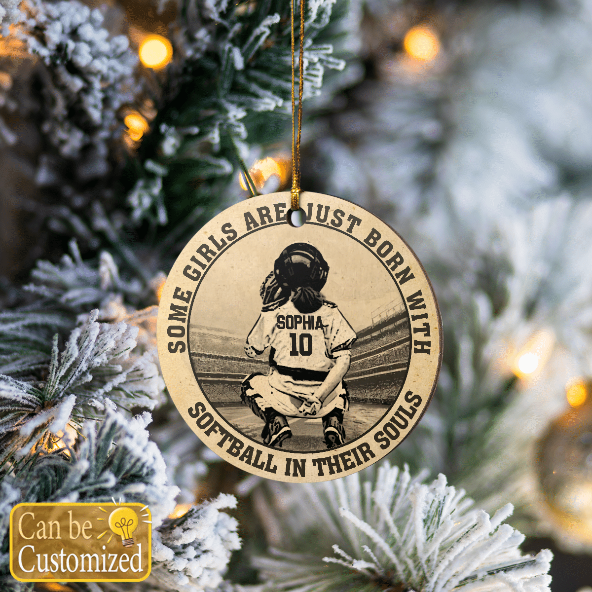 Softball Girls In Their Souls Ornament - SB02