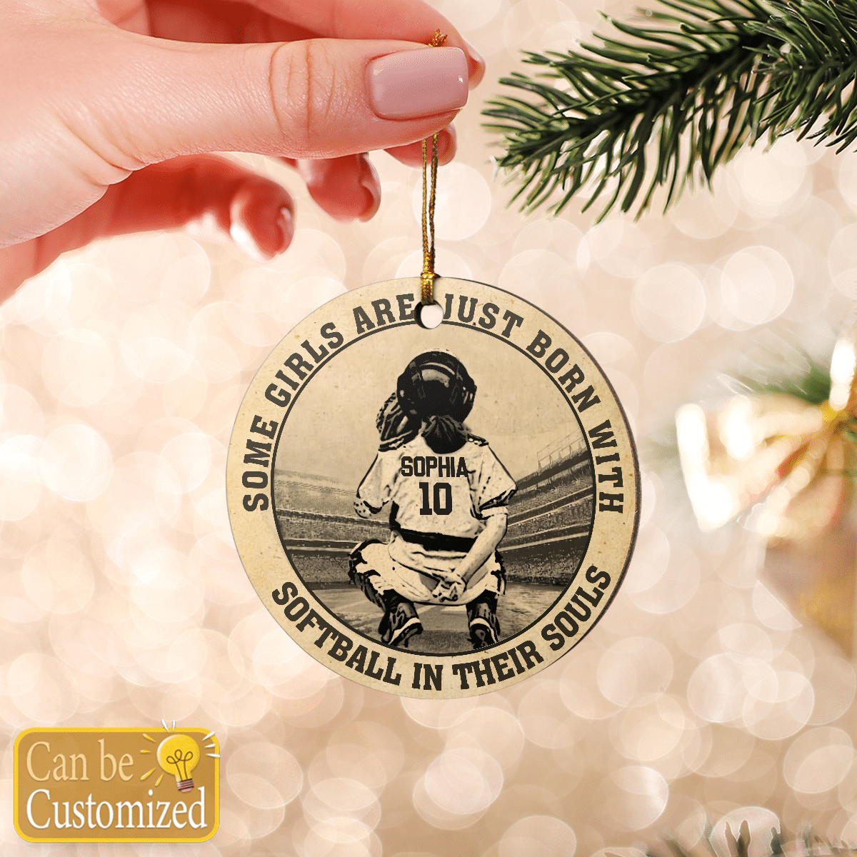 Softball Girls In Their Souls Ornament - SB02