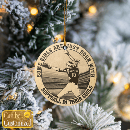Softball Girls In Their Souls Ornament - SB03