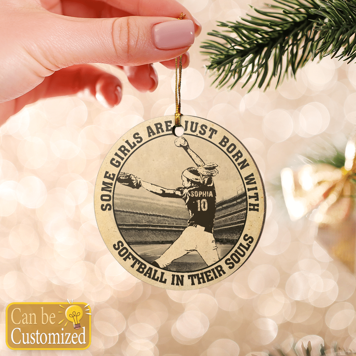 Softball Girls In Their Souls Ornament - SB03