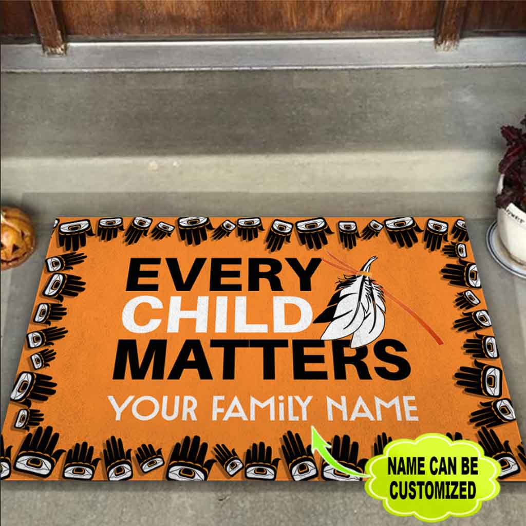 Every Child Matters Native American Personalized Doormat