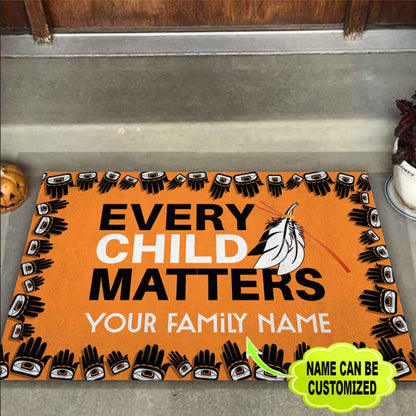 Every Child Matters Native American Personalized Doormat