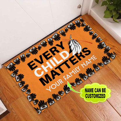 Every Child Matters Native American Personalized Doormat