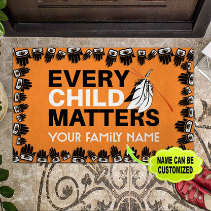 Every Child Matters Native American Personalized Doormat