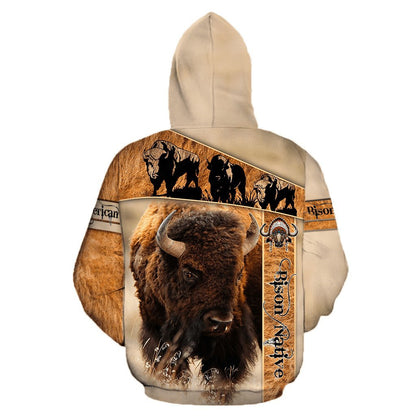 Bison Native American 3D All Over Printed Unisex Shirts
