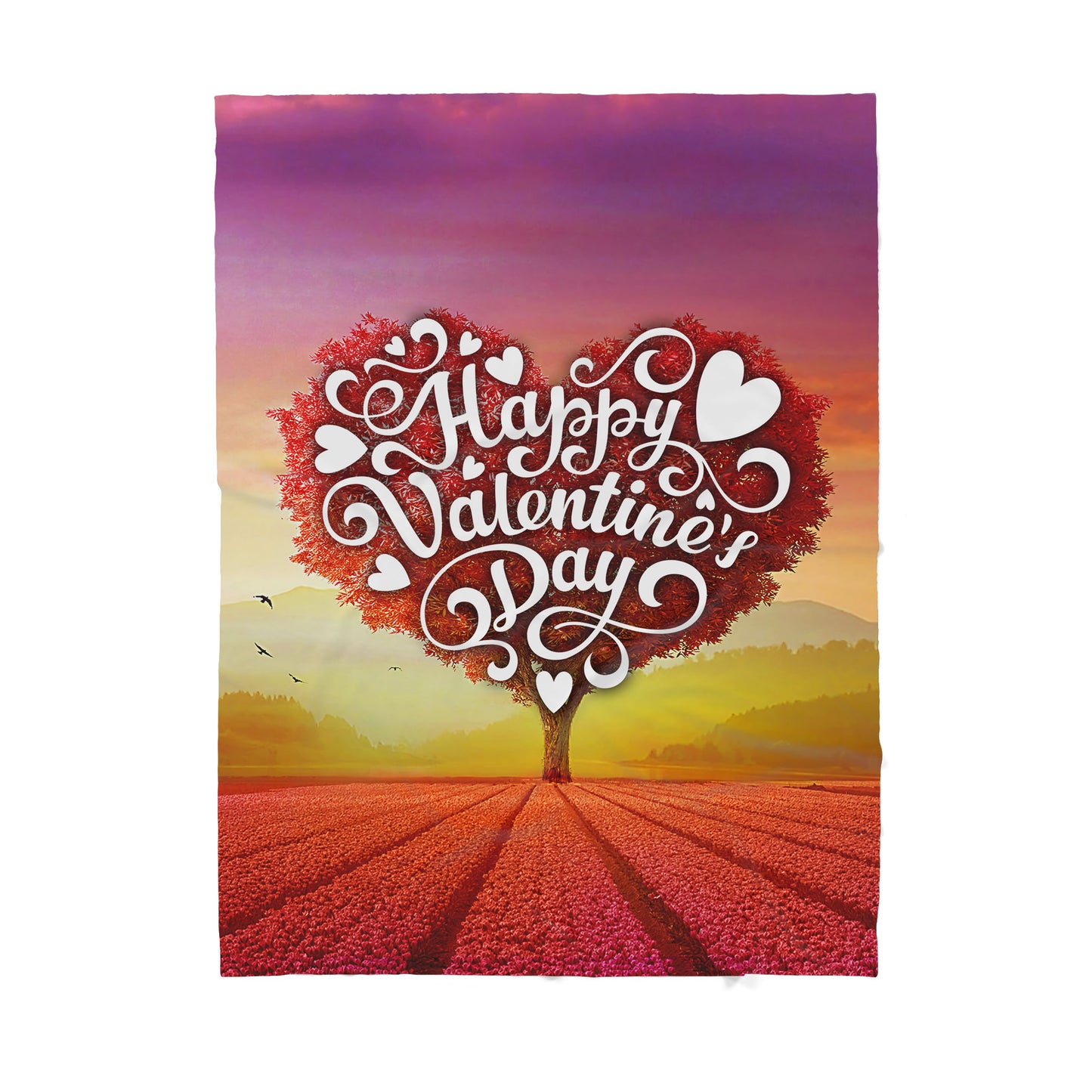 Happy Valentine Day Sherpa Blanket