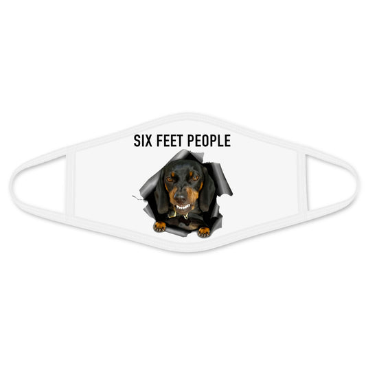 Six Feet People Dachshund Weiner Funny Face Mask DL