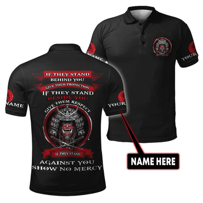 Custom Name Samurai Red Mask 3D All Over Printed Unisex Shirts