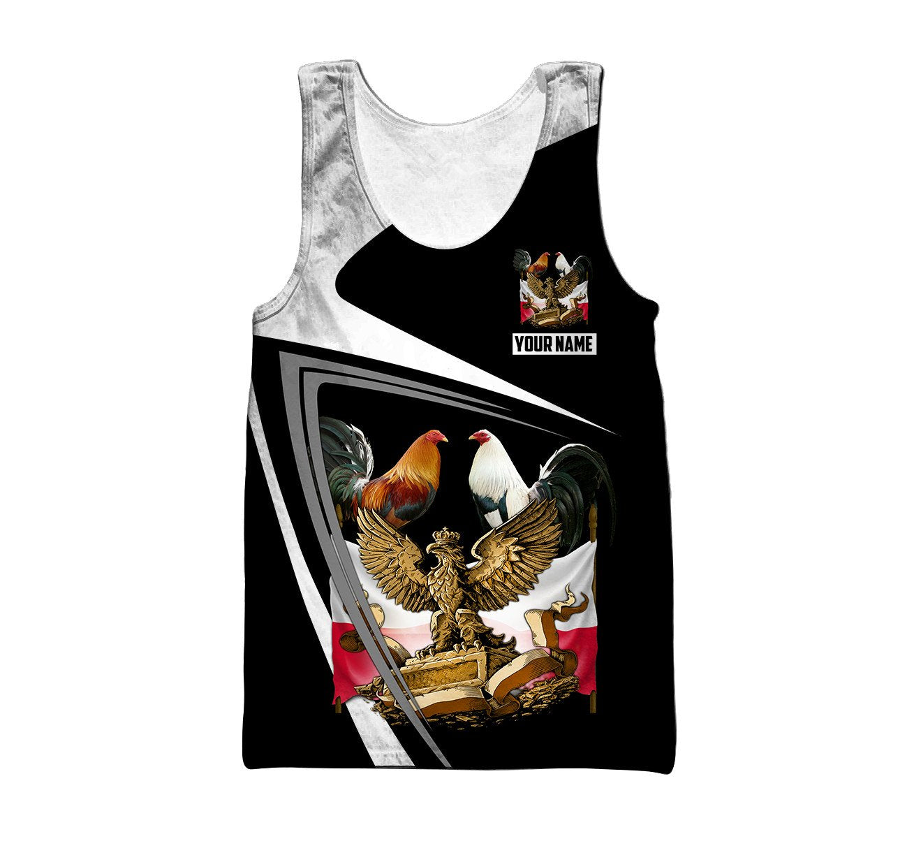 Personalized Polska Rooster 3D All Over Printed Unisex Hoodie