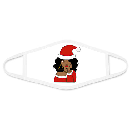Melanin Black Girl  Face Mask White DL