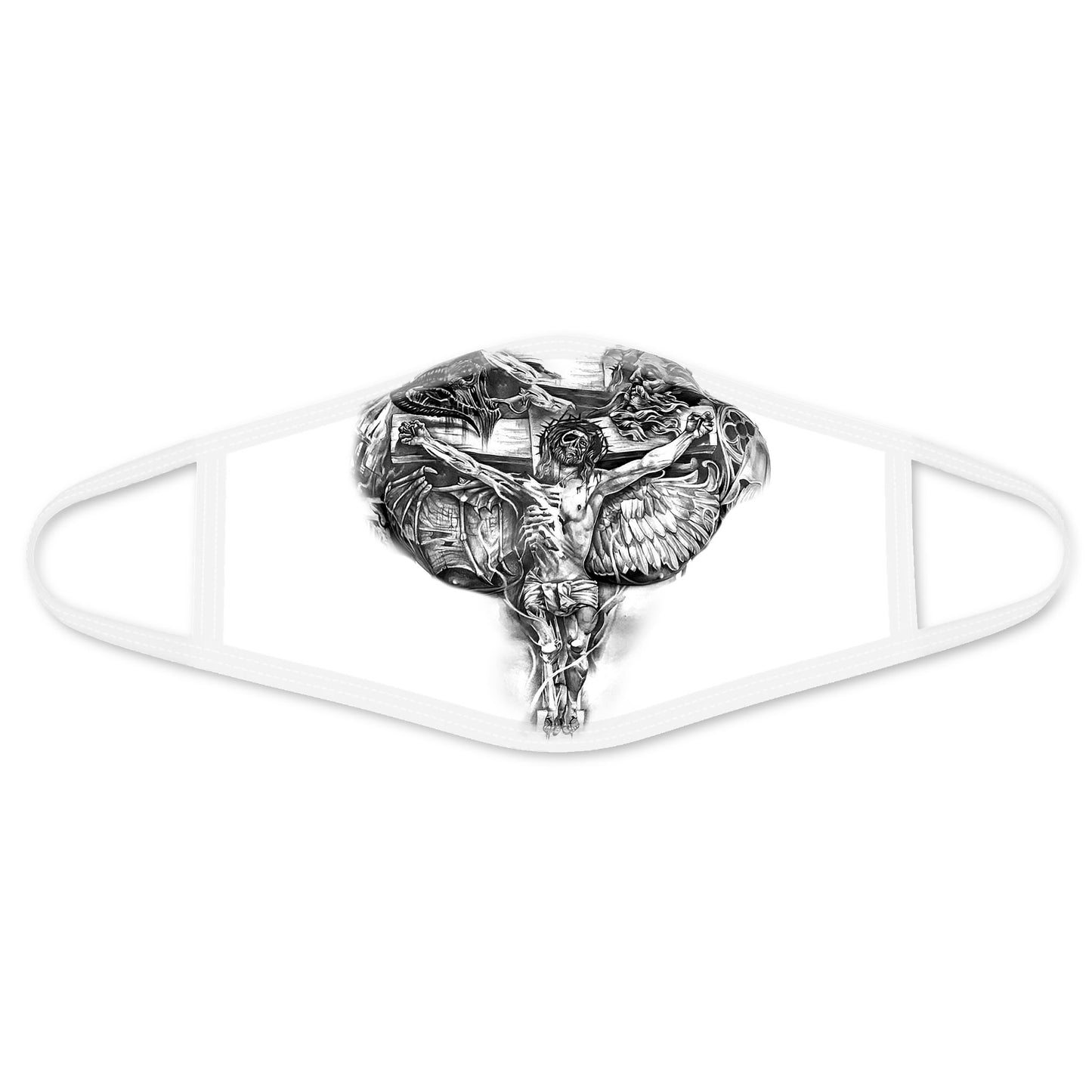 Jesus Face Mask White TQH