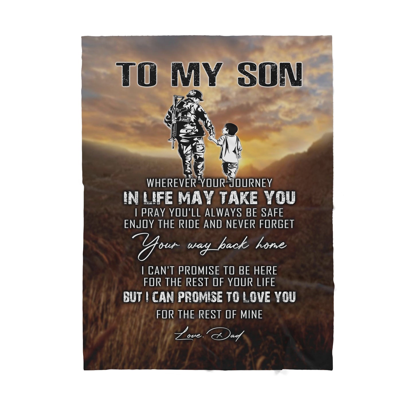Custom Blanket To My Son - Gift For Son - Sherpa Blanket TA