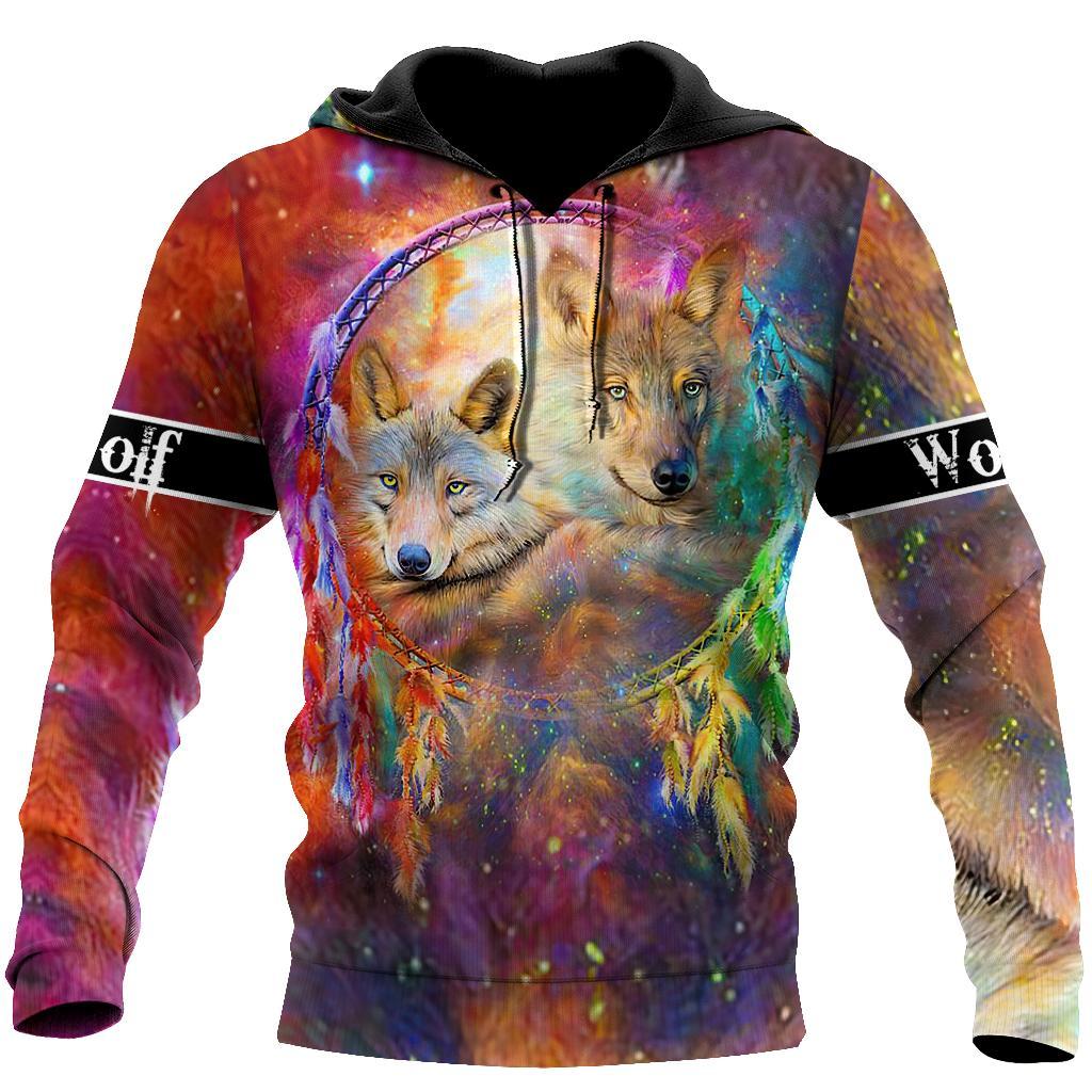 All Over Print Beautiful Wolf Couple-MEI