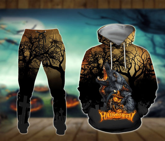Halloween Wolf 3D All Over Printed Unisex Shirts