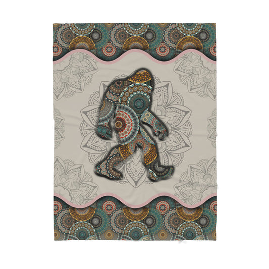 Custom Blanket Big Foot Madala Flower - Sherpa Blanket DL