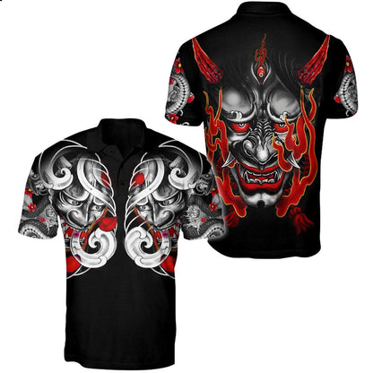 Japan Mask Tattoo 3D All Over Printed Unisex Shirt