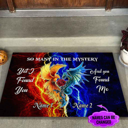 So Many In The Mystery Dragon Personalized Doormat