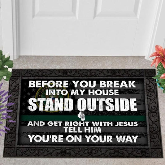 US Army Veteran Door Mat Proud Military