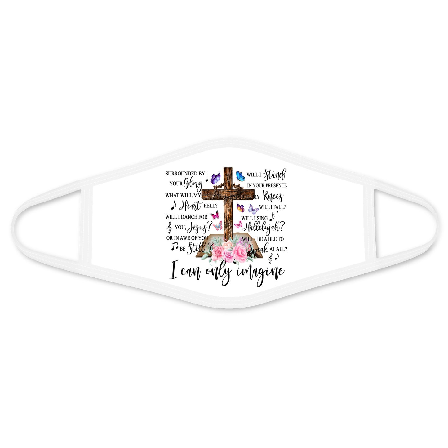 Jesus Face Mask White TQH