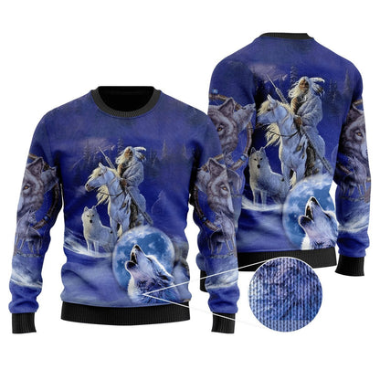 Wolf Native American 3D All Over Printed Unisex Shirts