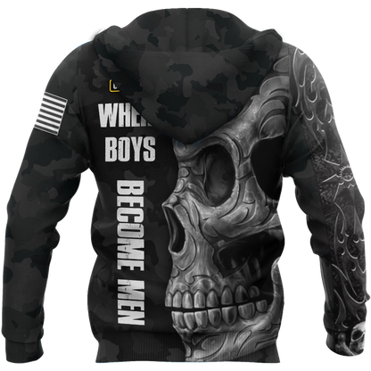 Love Skull tattoos balck 3D all over printed for man and women QB06062002