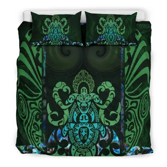 Maori Manaia And Turtle New Zealand 3D All Over Printed Bedding