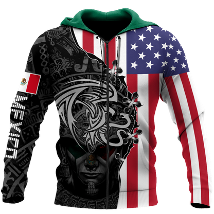 Mexico- US 3D All Over Printed Shirts For Men and Women
