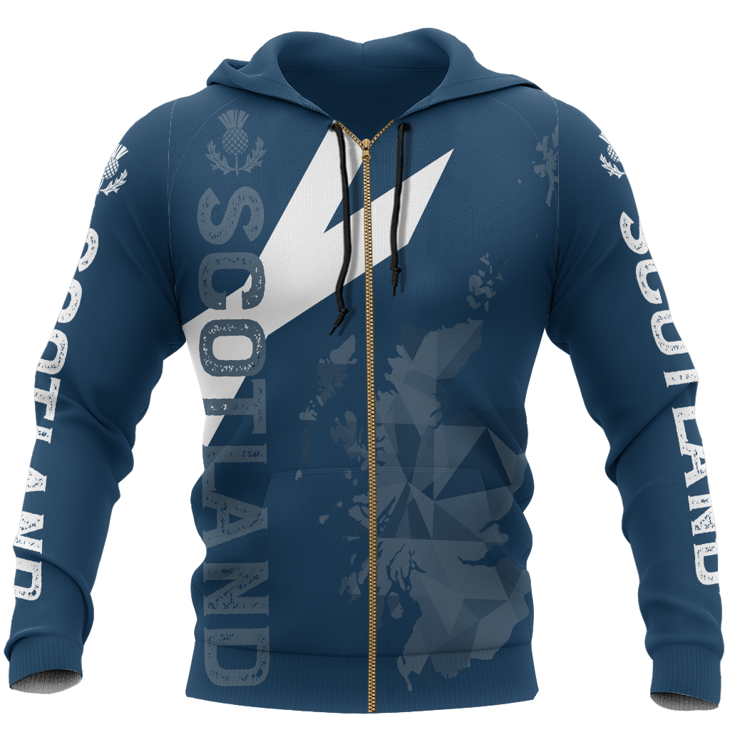 Scotland Map Polygon Style Pullover Hoodie NNK 1508 - Amaze Style™-Apparel