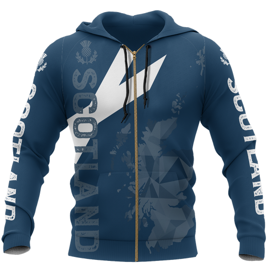 Scotland Map Polygon Style Pullover Hoodie NNK 1508 - Amaze Style™-Apparel