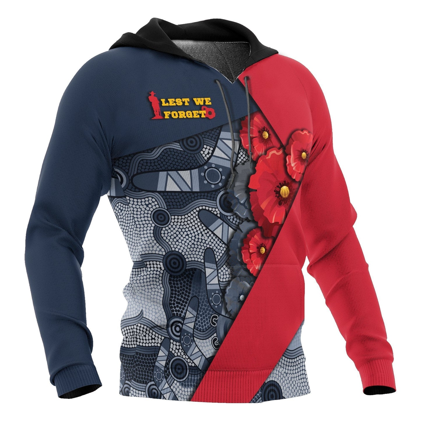 Australia Aboriginal Hoodie Anzac Day ver1 - Amaze Style™-Apparel