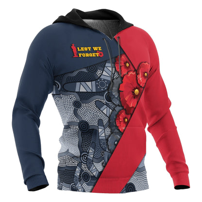 Australia Aboriginal Hoodie Anzac Day ver1 - Amaze Style™-Apparel