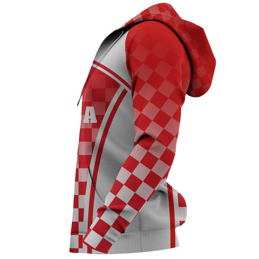 Croatia Zipper Hoodie - S. Style J9 - Amaze Style™-Apparel